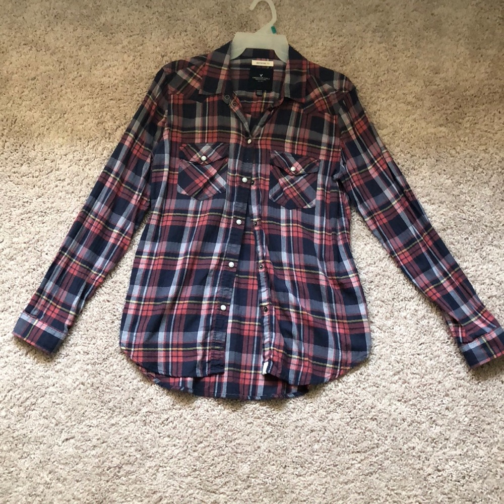 FALL SALE ITEM! AE boyfriend fit flannel shirt